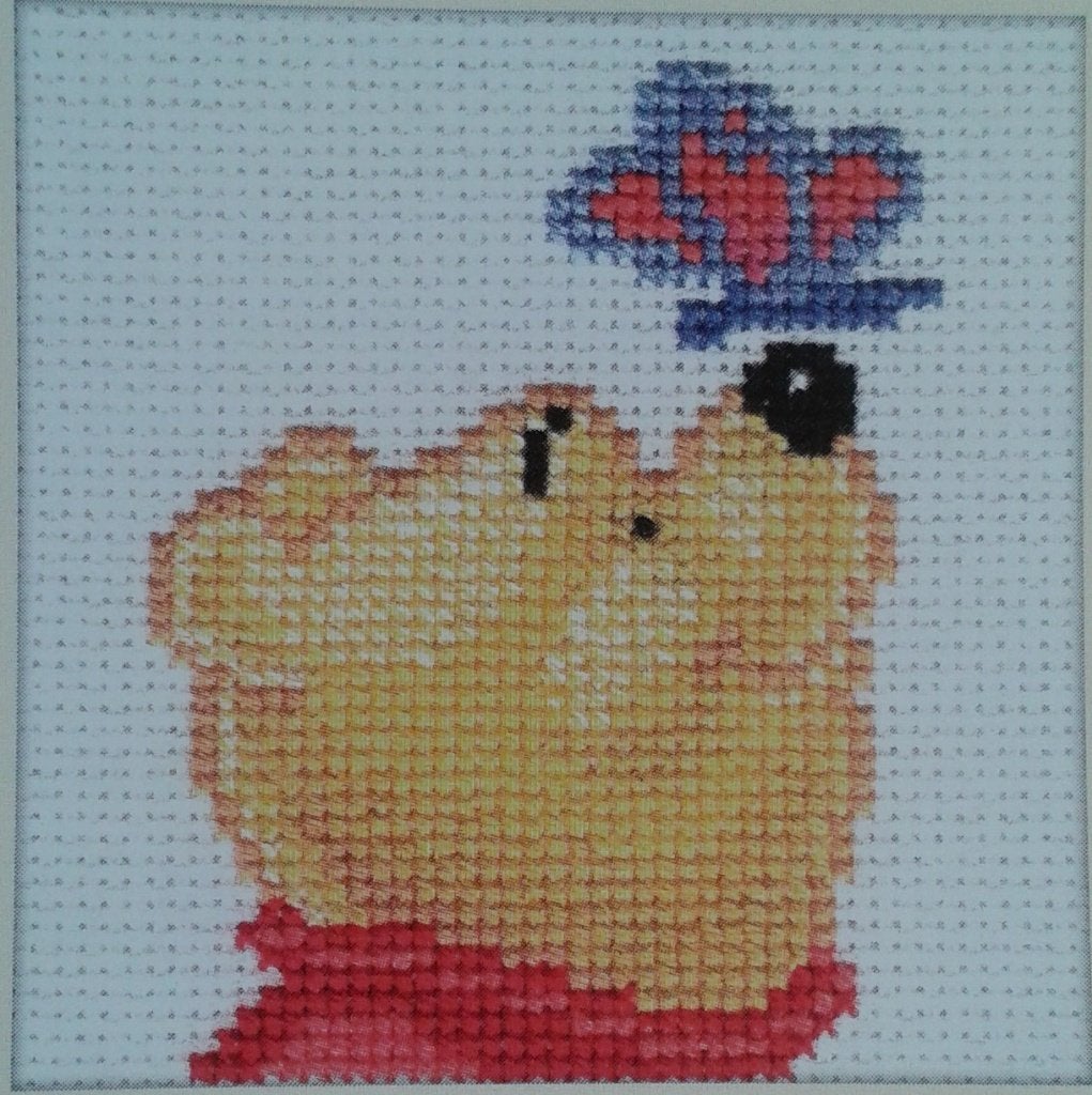 Borduurpatroon Disney Winnie de Poeh 7x7 cm, Ophalen of Verzenden, Zo goed als nieuw, Handborduren, Patroon