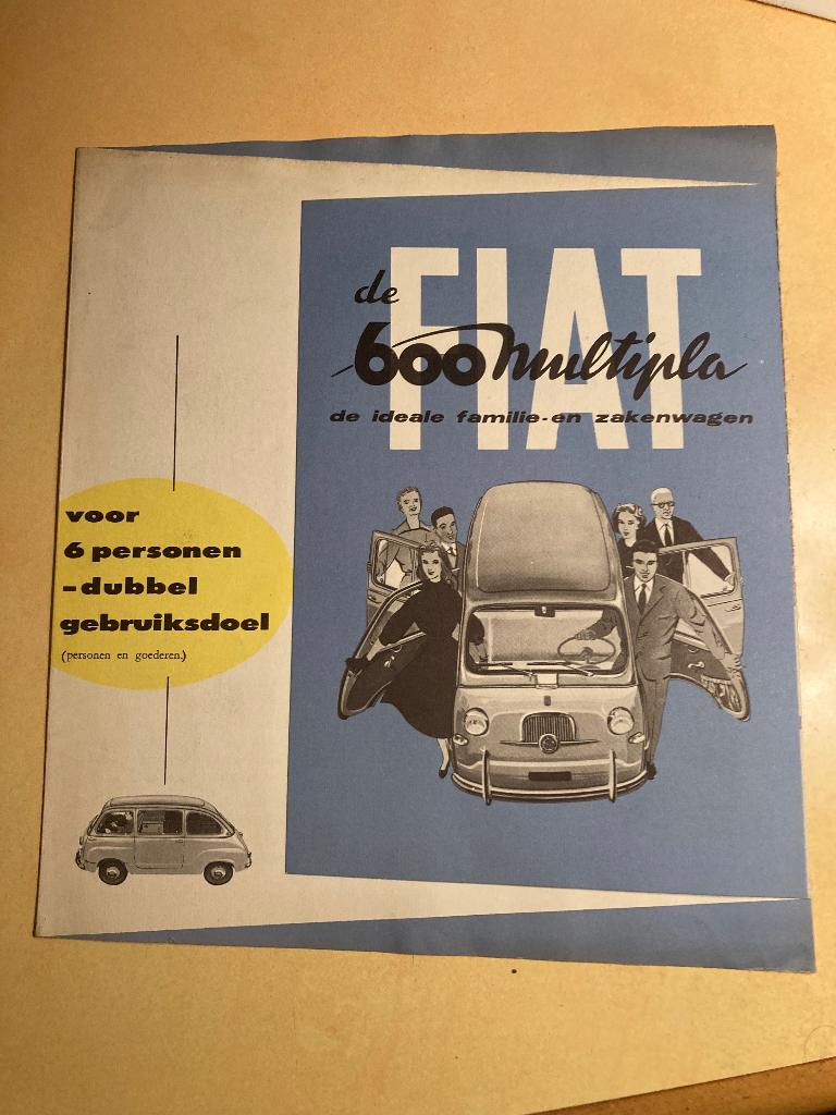 1958? Fiat Multipla 500 600 brochure, Ophalen, Gelezen, Overige merken