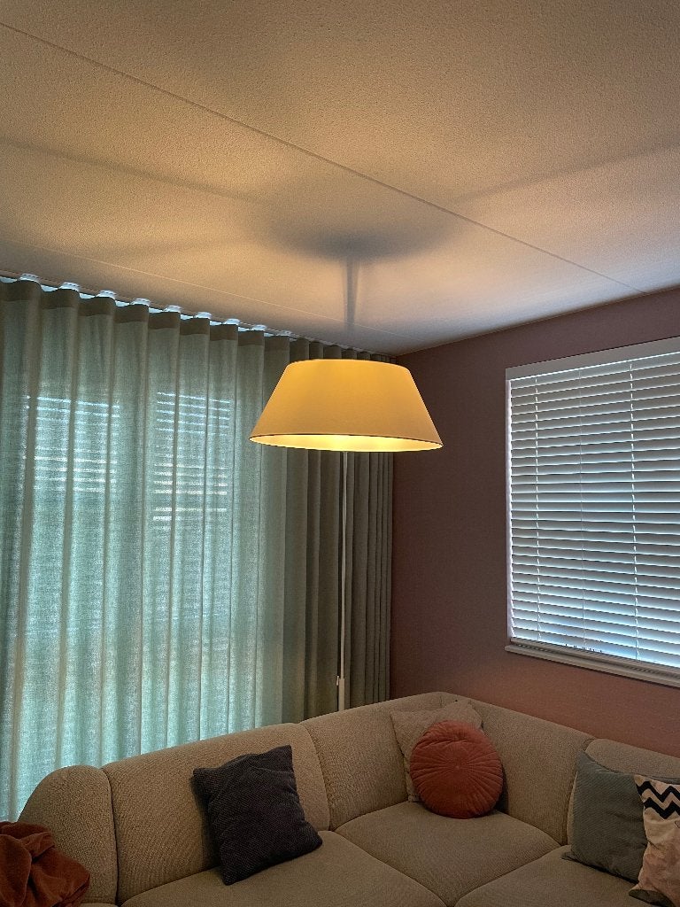 Booglamp Zuiver wit metaal, Huis en Inrichting, Lampen | Vloerlampen, Ophalen, Gebruikt, 200 cm of meer, Scandinavisch