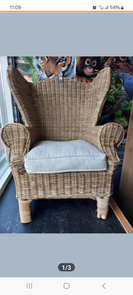 Riviera maison kinderfauteuil met kussen - Zo goed als nieuw, Bohemian, Landelijk, Overige kleuren, Zo goed als nieuw, Eén