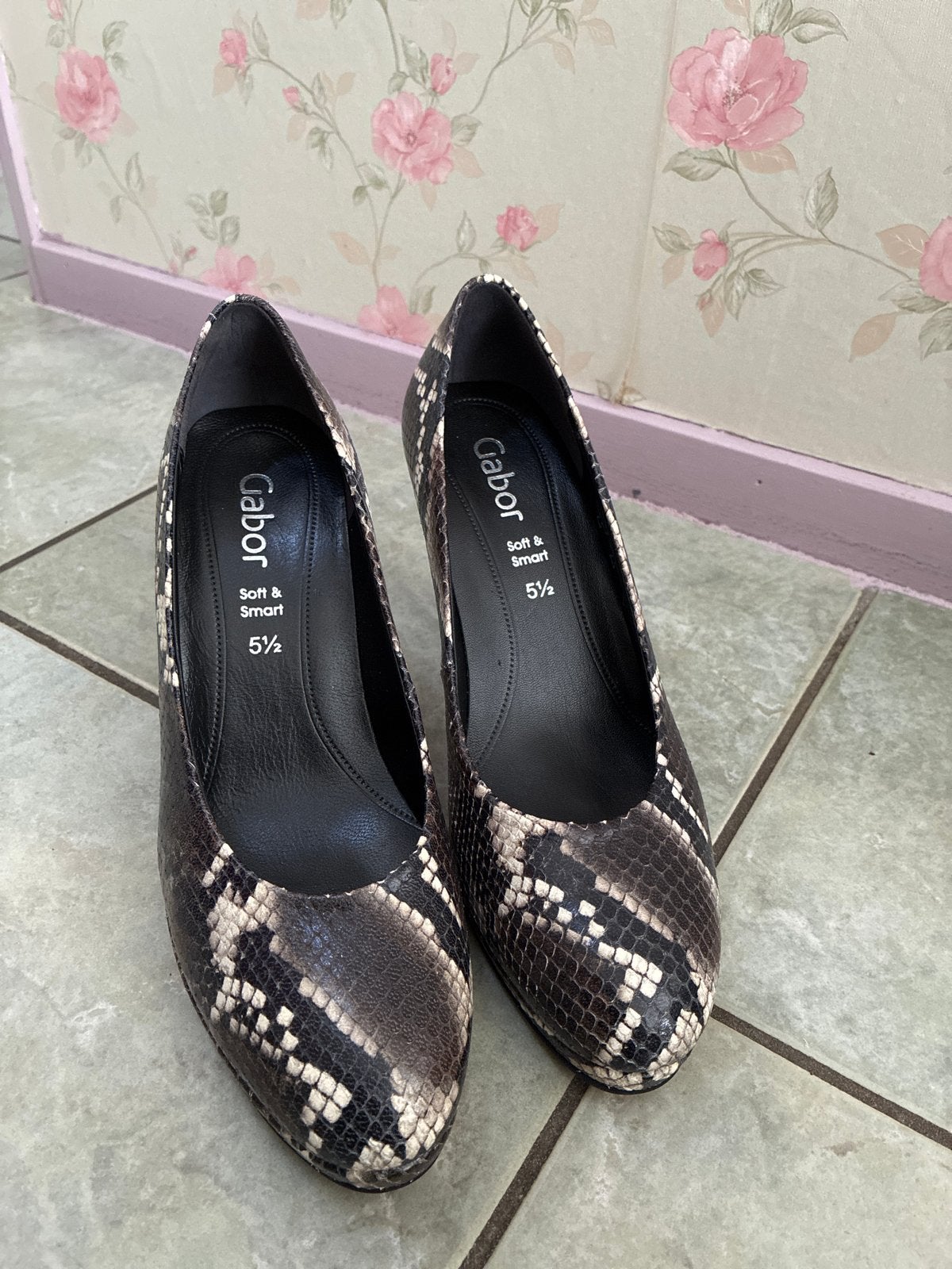 Gabor Pumps Slangenprint - Nieuw met prijskaartje, Ophalen, Nieuw, Bruin, Pumps