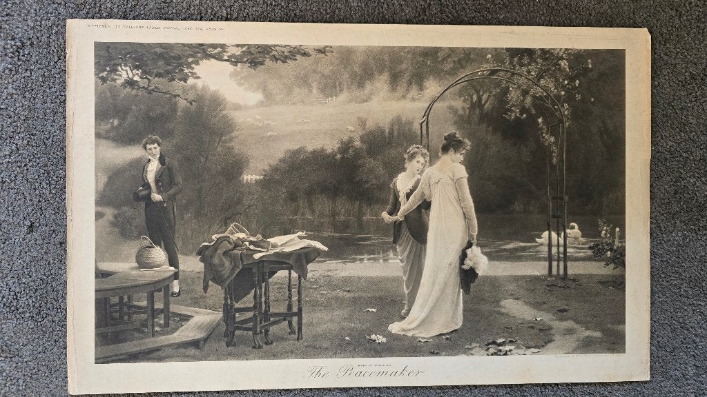 Prent "The Peacemaker", Ophalen, Gebruikt, Voor 1940, Prent