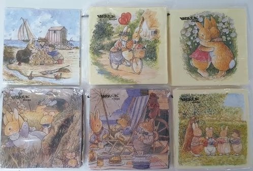 Mooie servetten voor Decoupage - Serie konijnen, Dieren, Nieuw, Ophalen of Verzenden, Papier of Karton