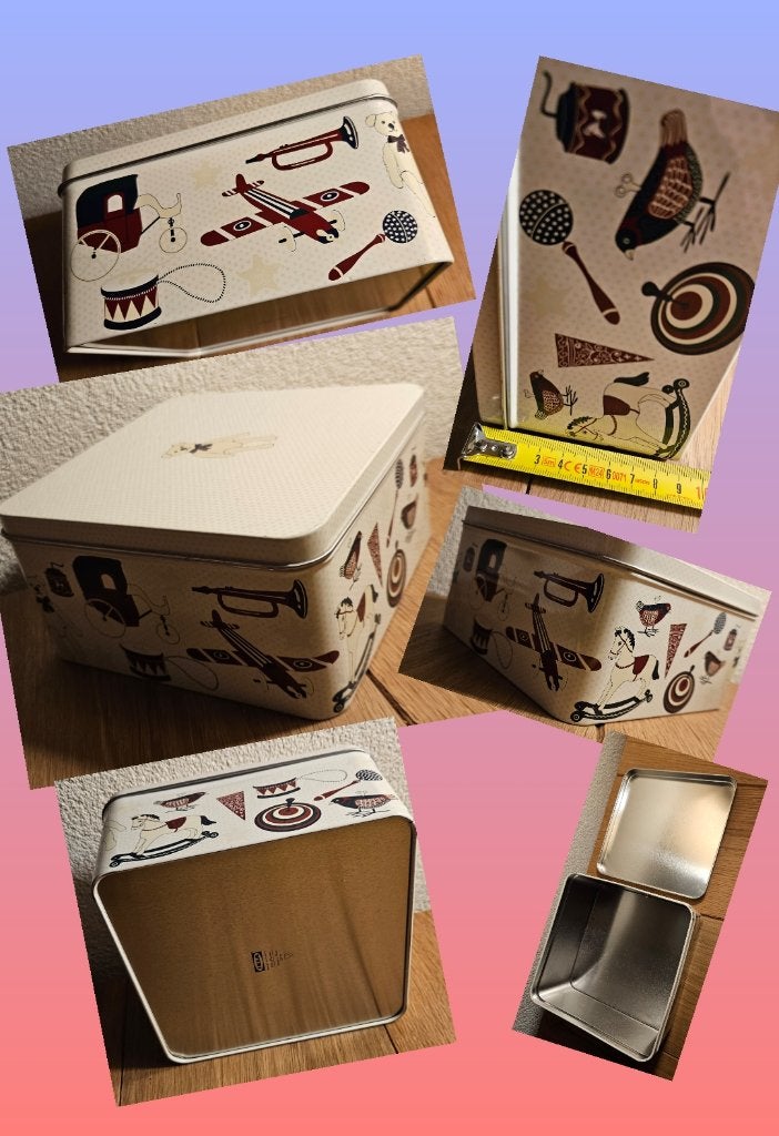 Kinderkoekblik voor van álles! 16 x 9cm met speelgoed decor!, Ophalen of Verzenden, Zo goed als nieuw, Overige, Overige merken