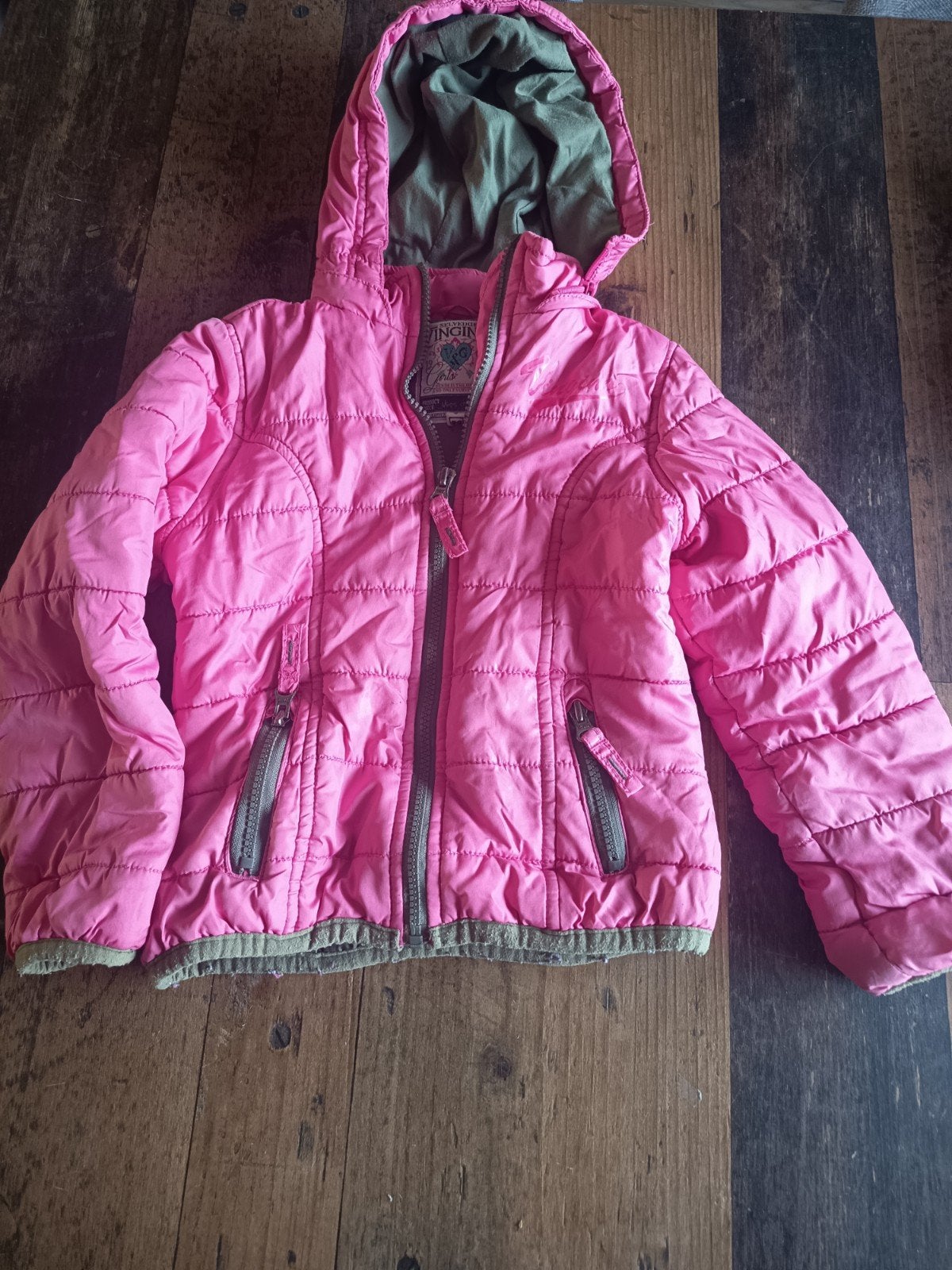 Vingino meisjes jas maat 6 roze, Gebruikt, Meisje, Ophalen of Verzenden, Vingino