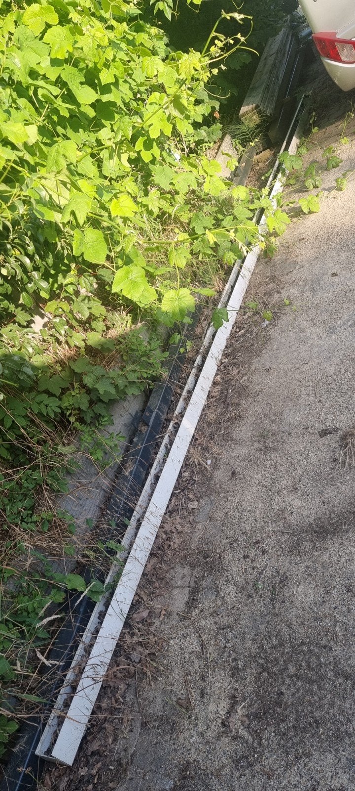 Witte aluminium goot 7 meter lang, Ophalen, Gebruikt
