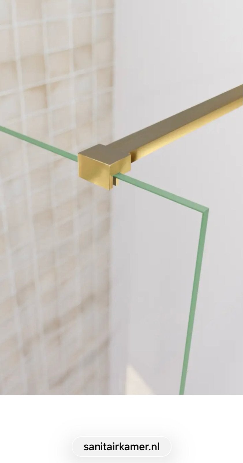 Saniclear Brass stabilisatiestang 120cm geborsteld messing, Ophalen, Nieuw, Koper, Douche