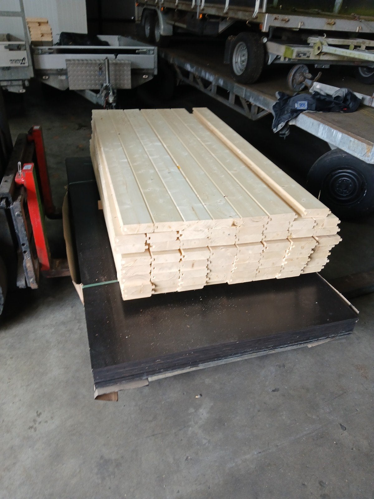 Vuren blokhutprofiel 45x135mm, diverse lengtes, 25 tot 50 mm, Nieuw, Ophalen of Verzenden, Plank