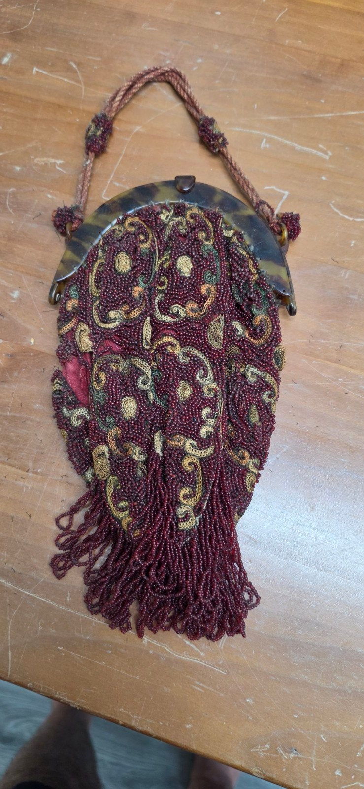 Vintage Kralen Tasje - Handgemaakt met Unieke Details, Antiek en Kunst, Ophalen of Verzenden, Dames, Onbekend
