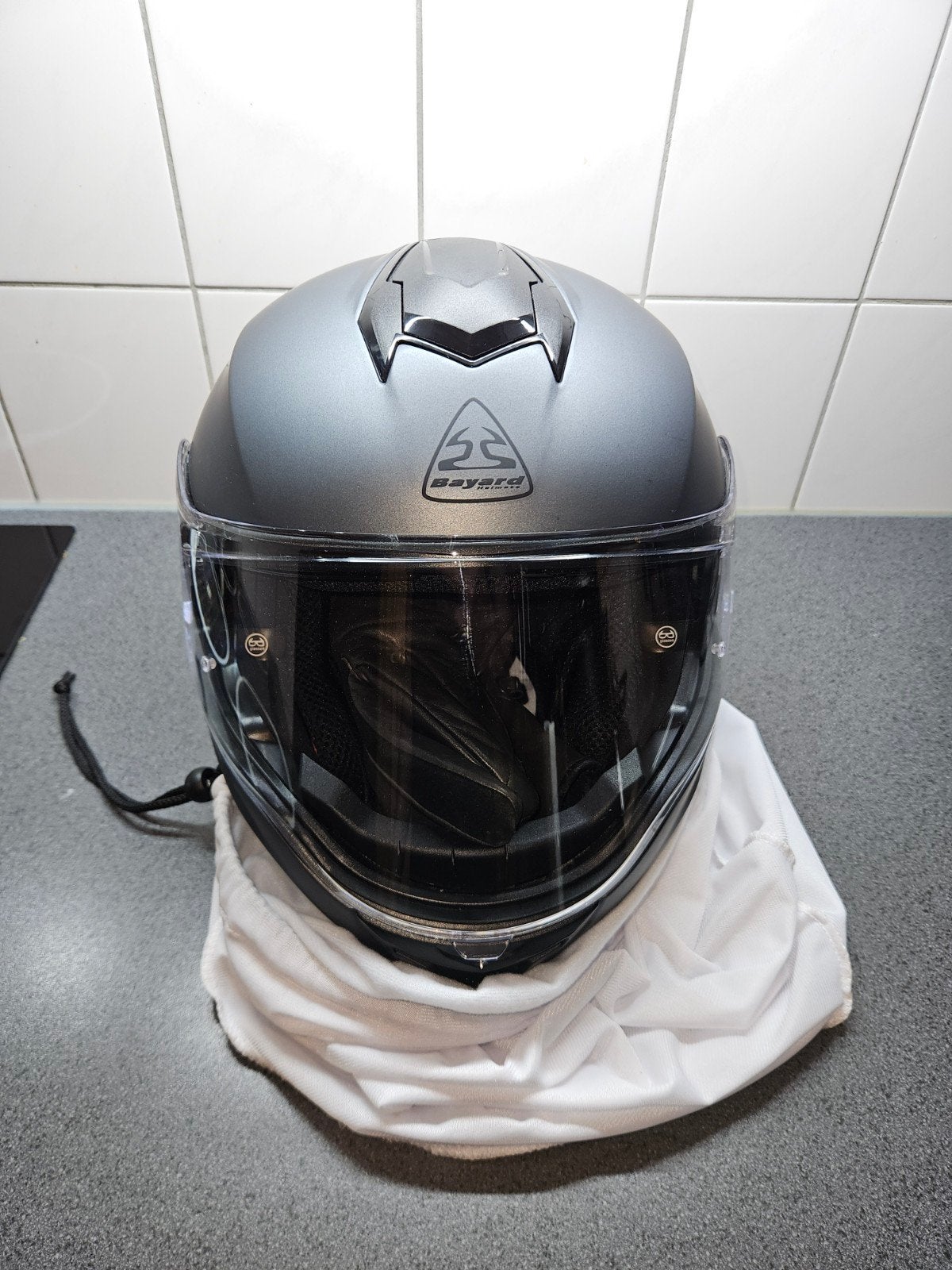 Bayard Systeemhelm Matgrijs/Antraciet - Maat XL (Zgan), Overige merken, Systeemhelm, Heren, XL