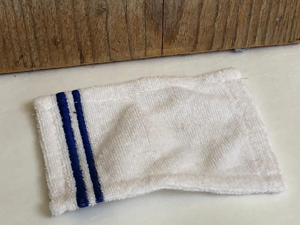 Wit blauw vintage handdoek voor Ken of Barbie, Ophalen of Verzenden, Zo goed als nieuw, Toebehoren