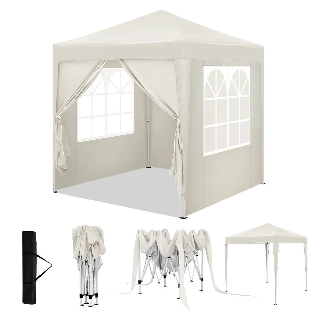 Easy Up Partytent 2x2m – 4 Zijwanden – Waterdicht – Draagtas, Tuin en Terras, Partytenten, Partytent, Minder dan 4 meter, Nieuw