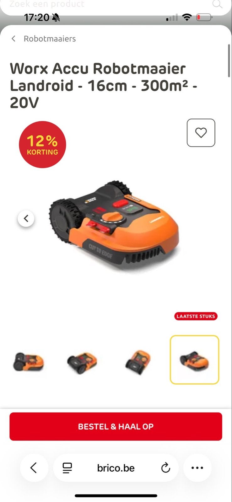 Worx Landroid Robotmaaier - Nieuw in doos, Ophalen of Verzenden, Nieuw, Minder dan 20 cm, Bestuurbaar via app
