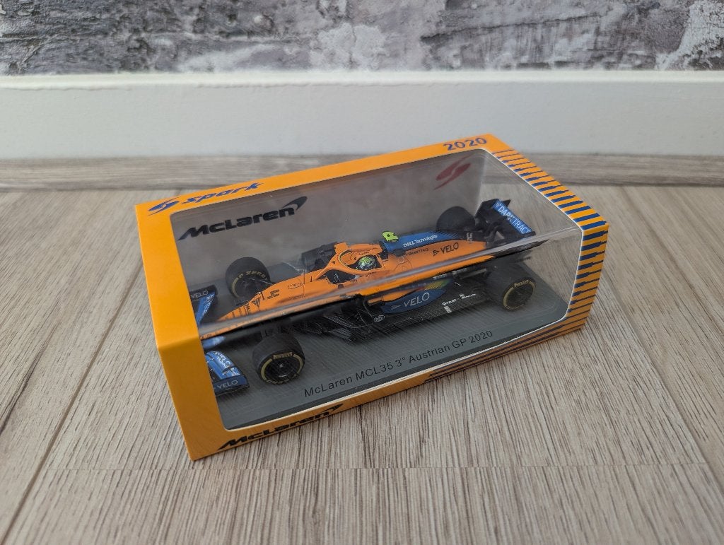 Lando Norris: MCL35 3rd Austrian GP20 - 1:43 -Spark S6469, Ophalen of Verzenden, Nieuw, Auto, Overige merken