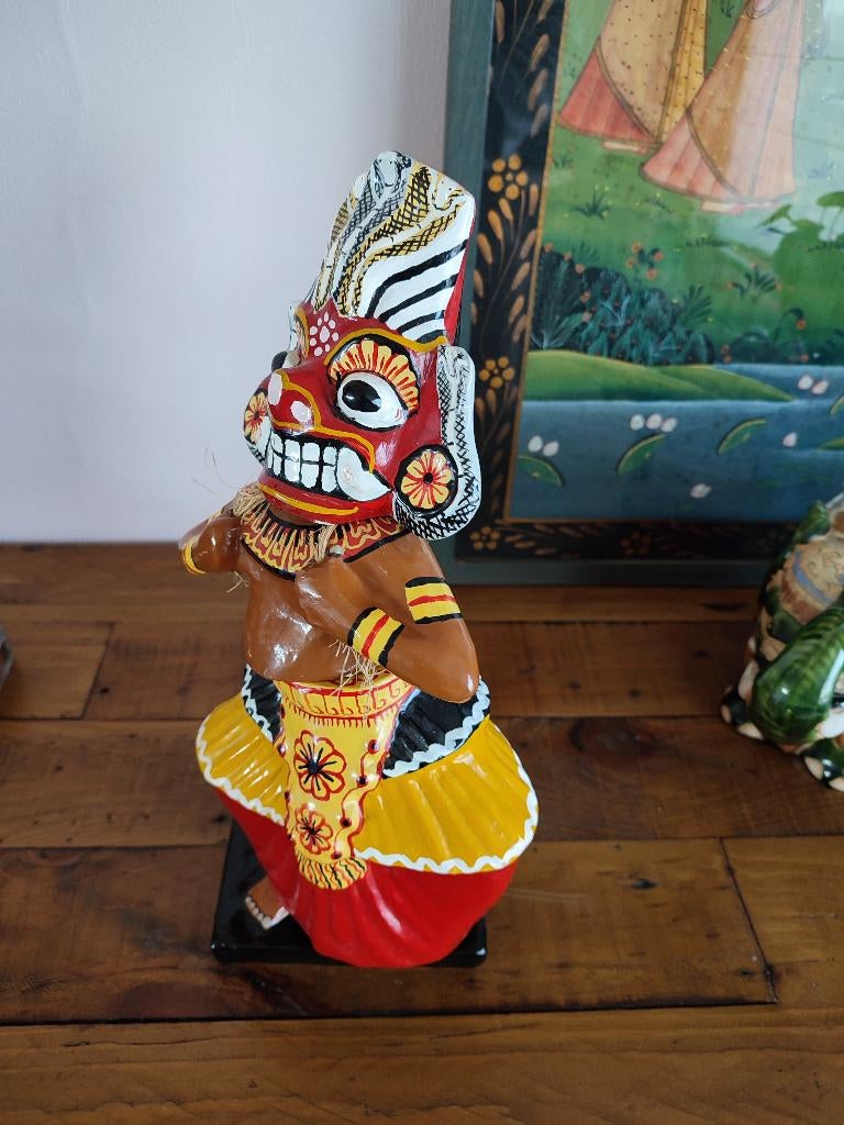 Zeldzaam: Sri Lanka, wiebelende devil dancer Naga Raksha, Antiek en Kunst, Verzenden
