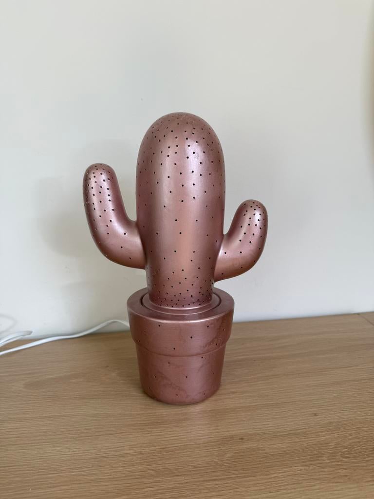 Lamp porselein rosé gouden cactus, Ophalen