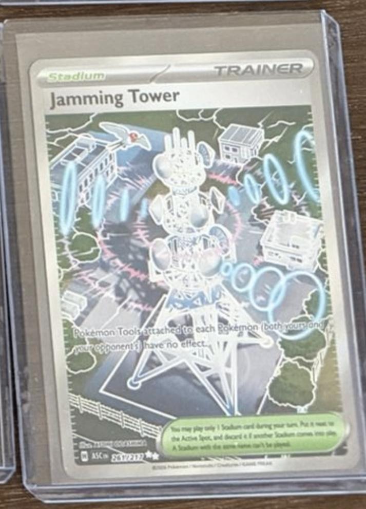 Pokemon Jamming Tower Ascended Heroes, Ophalen of Verzenden, Zo goed als nieuw, Losse kaart, Foil