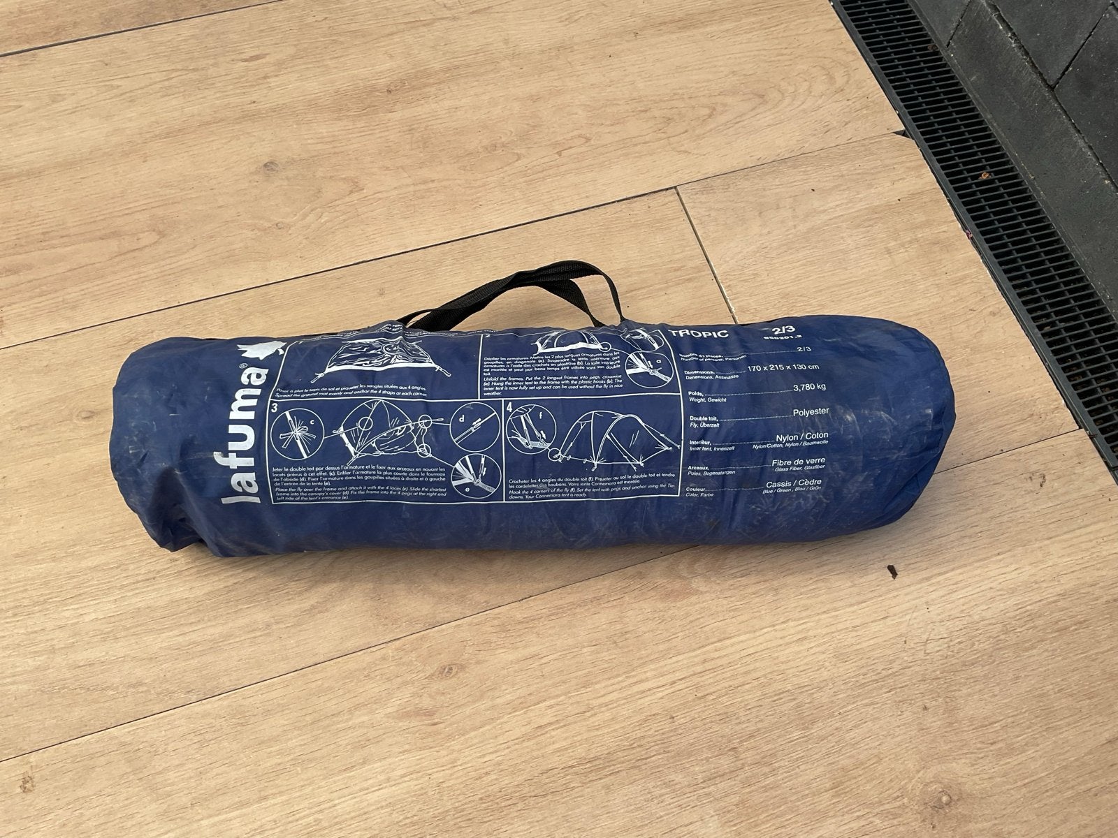 4-persoons Lafuma Tropic tent - Z.g.a.n. en makkelijk op te, Ophalen of Verzenden, Zo goed als nieuw, Tot en met 4