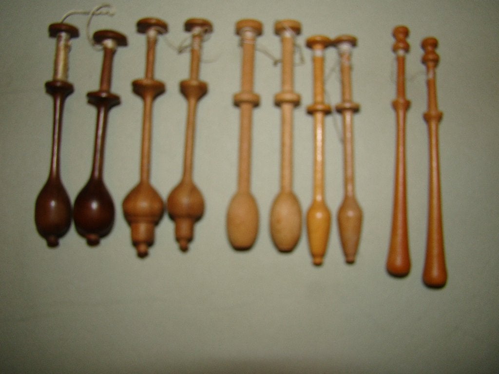 10 houten kantklos klossen, Hobby en Vrije tijd, Kantklossen, Ophalen of Verzenden, Zo goed als nieuw, Klos(sen)