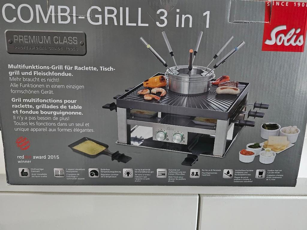 Solis 796 3 in 1 grill NIEUW in doos, Ophalen of Verzenden, Nieuw, 8 personen of meer