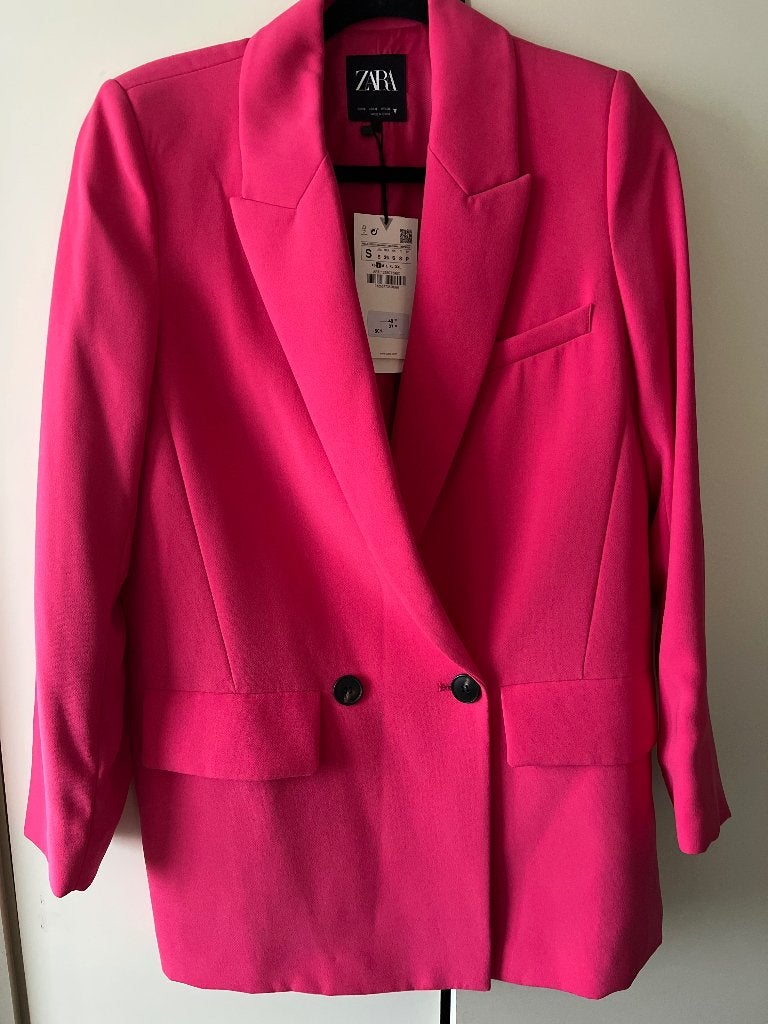 Zara blazer fuchsia/roze – maat S – nieuw met kaartje, Kleding | Dames, Zara, Nieuw, Ophalen of Verzenden, Roze