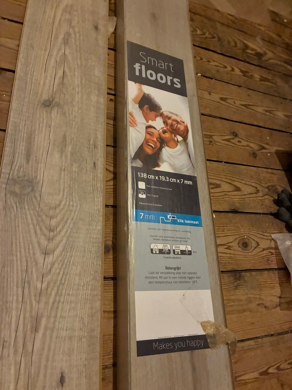 6m2 laminaat Smart Floors - 2 dichte en 1 open pak, Ophalen, 50 tot 150 cm, Nieuw, Minder dan 5 m²