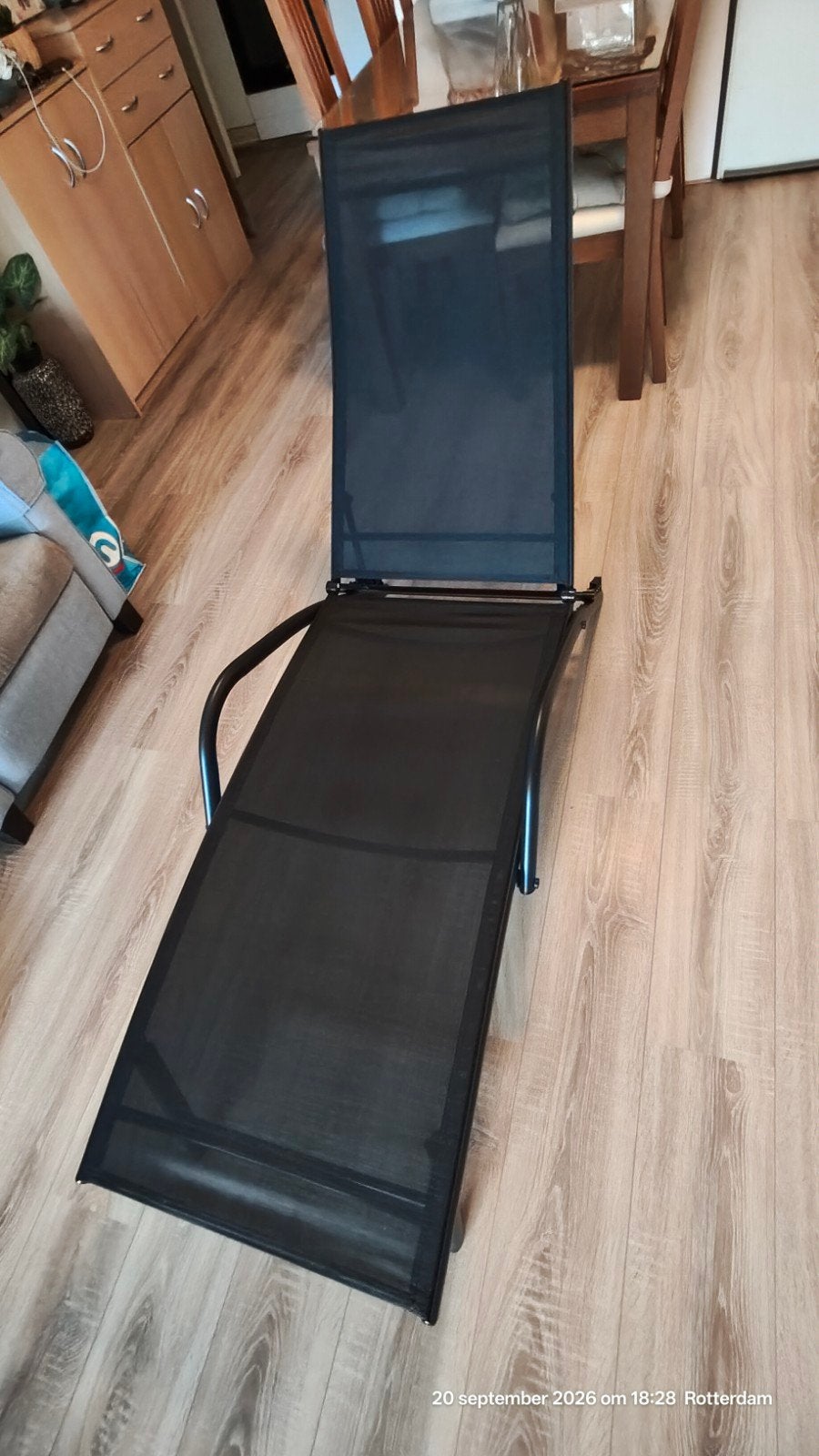JYSK tuin lig stoel, Tuin en Terras, Ophalen, Zo goed als nieuw, Aluminium, Verstelbaar