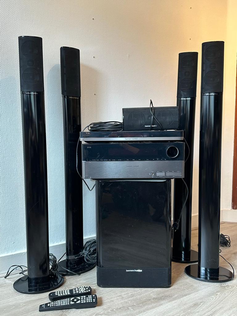 Complete Harman/Kardon Set, DVD-speler + 5.1 geluid, Audio, Tv en Foto, Home Cinema-sets, Gebruikt, 5.1-systeem, Dvd-speler, Ophalen