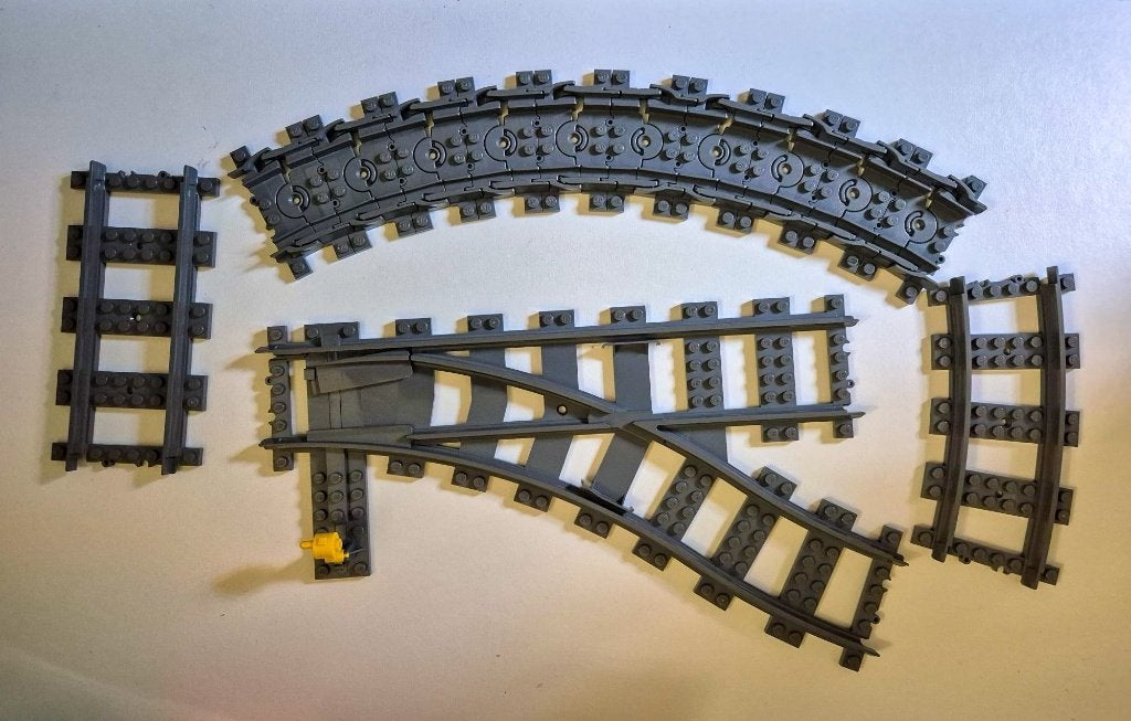 Lego treinrails voor 9v RC trein, Overige thema's, Lego, Ophalen of Verzenden, Zo goed als nieuw