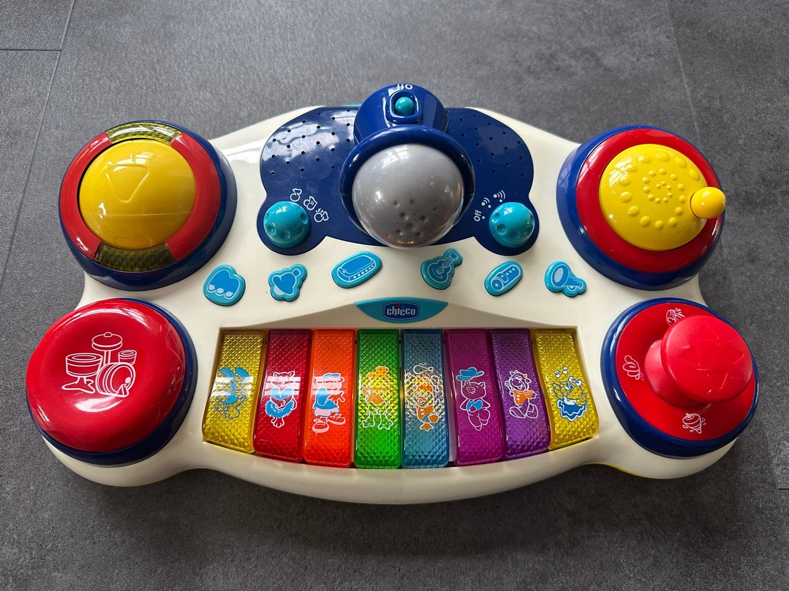 Speelgoedpiano met DJ mixer Chicco, Ophalen of Verzenden, Gebruikt, Overige typen, Met licht