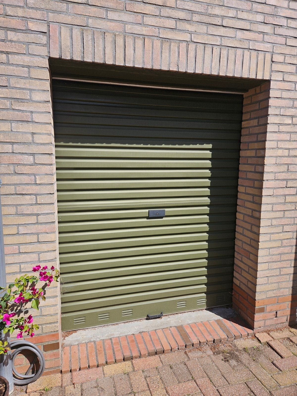 Groene Garagedeur Rolluik - Handbediend, Doe-het-zelf en Verbouw, Rolluiken, Gebruikt, 150 tot 200 cm, 150 tot 200 cm, Overige kleuren