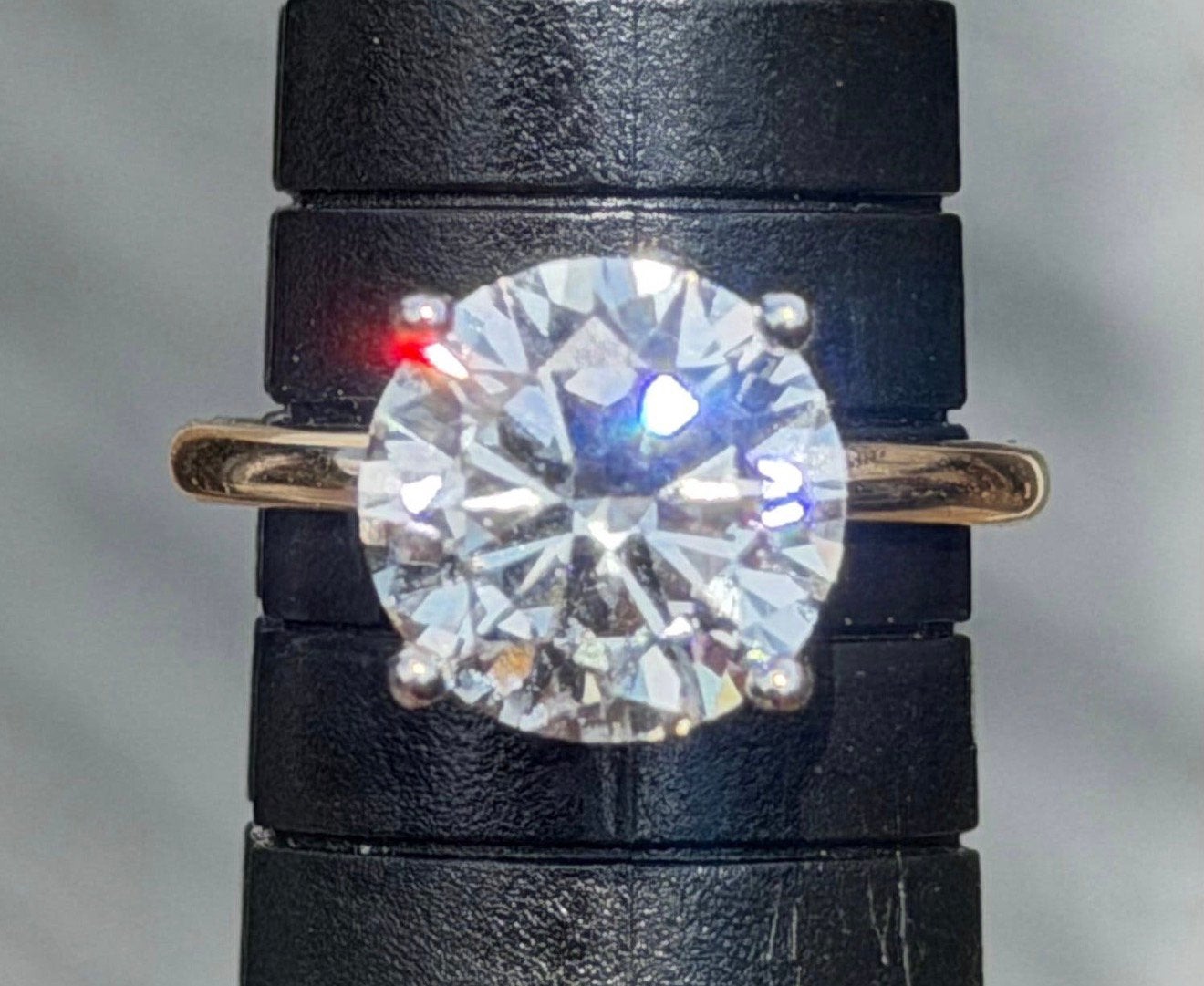 Geel gouden ring met VS1-E diamant 3.56ct met certificaat!, Sieraden, Tassen en Uiterlijk, Ringen, Nieuw, Ophalen of Verzenden
