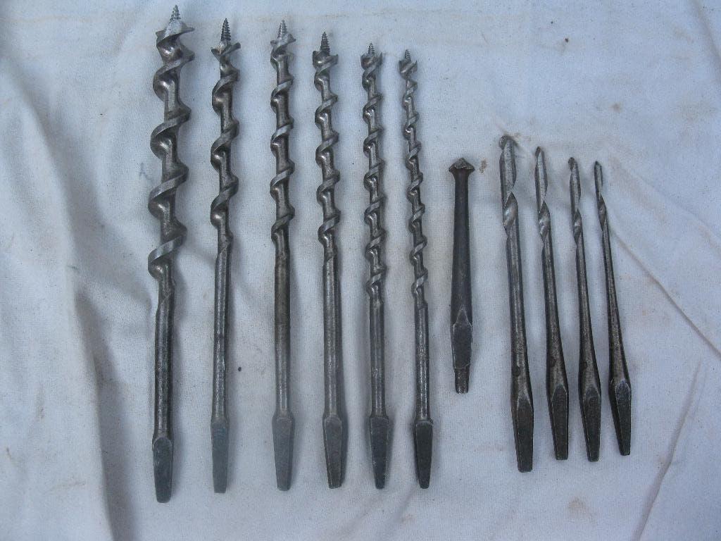 Oud handborenset slangenboor spiraalboor., Ophalen of Verzenden
