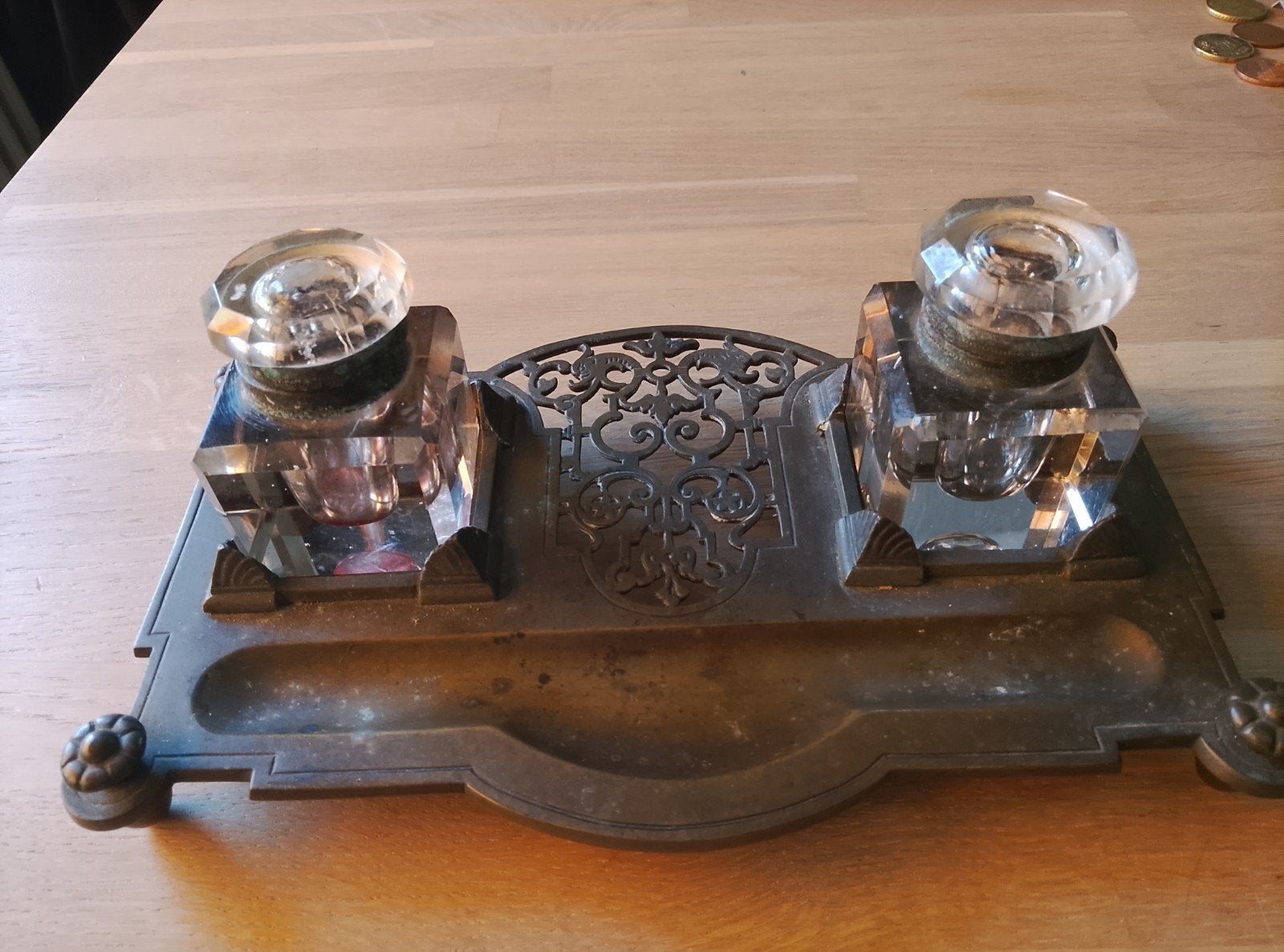 Antiek Jugendstil inktstel, Ophalen of Verzenden