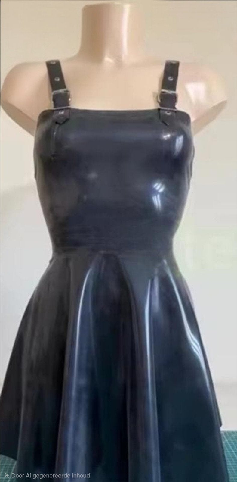 Mooie latex jurk met straps, tm 2XL 
Maat XXS tm 2XL
Latex, Kleding | Dames, Verzenden, Nieuw, Zwart, Boven de knie