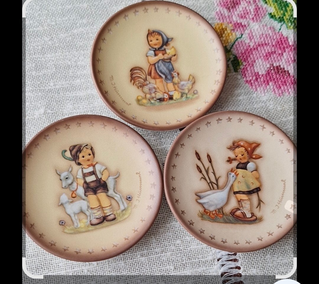Set van 3 Hummel wandborden - Vintage verzamelobjecten, Ophalen of Verzenden