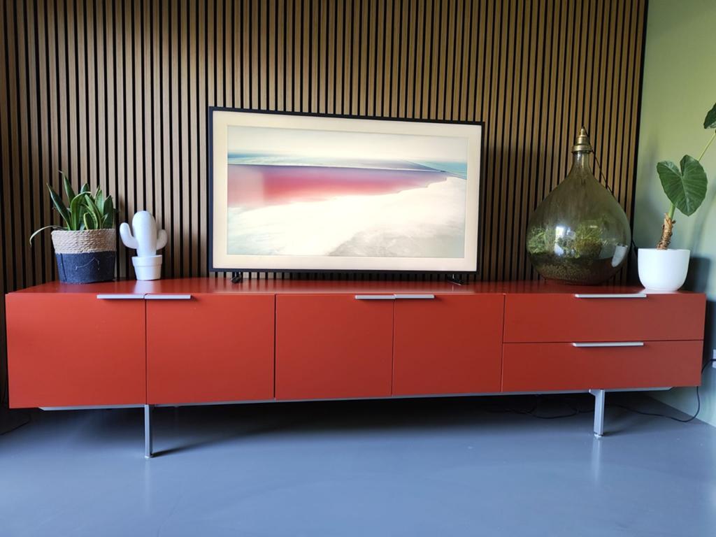 Pastoe dressoir, rood., Ophalen, Overige materialen, Gebruikt, 200 cm of meer