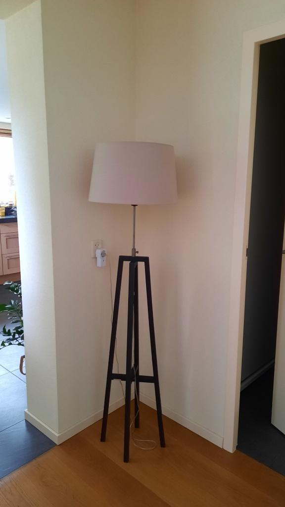 vloerlamp, Huis en Inrichting, Lampen | Vloerlampen, Ophalen, Zo goed als nieuw, Stof, Modern