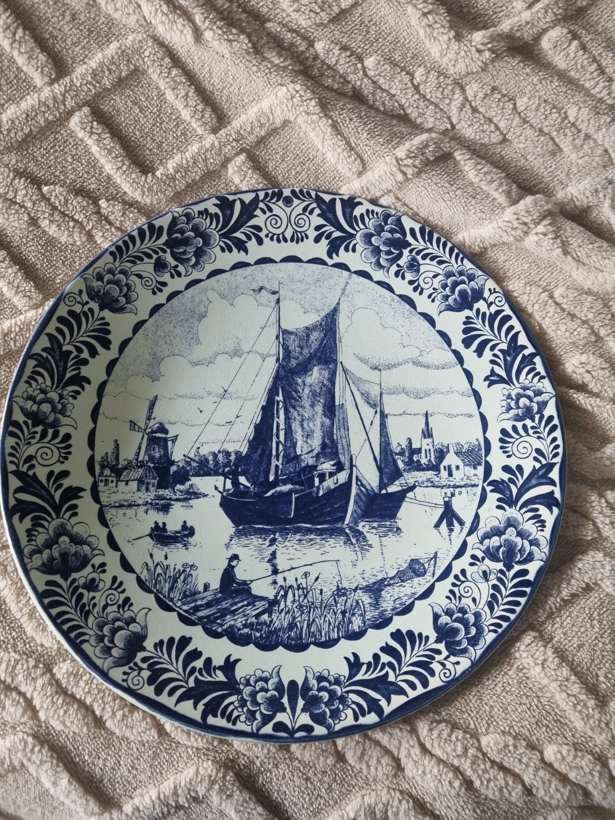 7.50 euro Groot Origineel Blauw Delfts Handwerk Wandbord, Ophalen