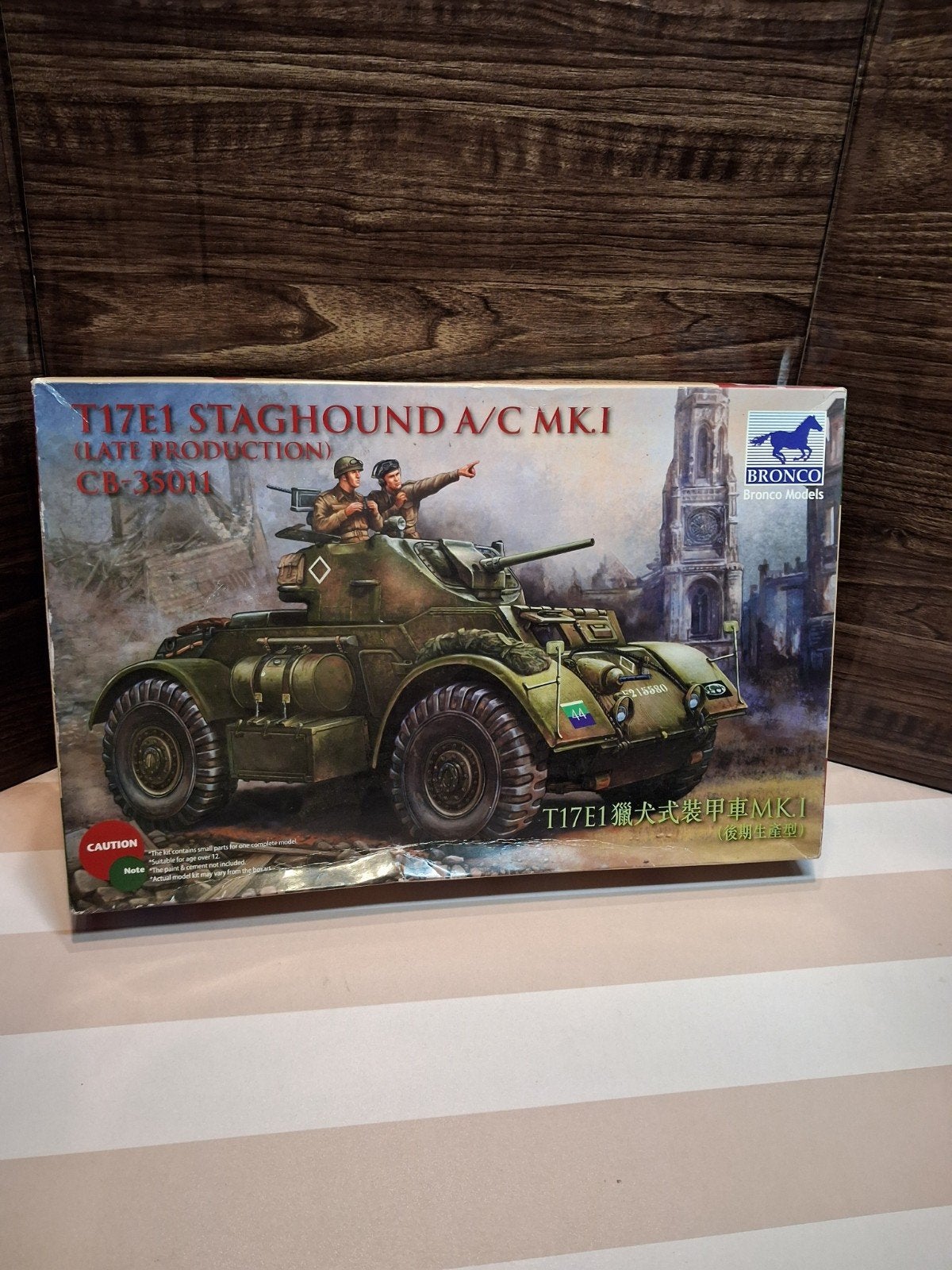 Bronco Models - T17E1 Staghound A/C Mk.I, Overige merken, Tank, 1:32 tot 1:50, Ophalen of Verzenden