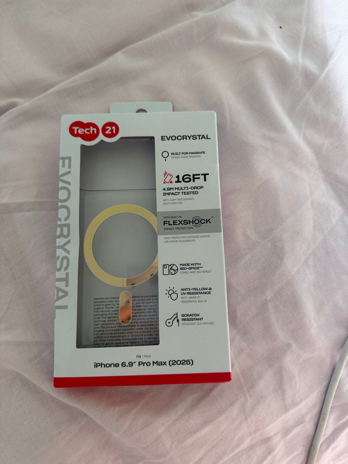 Nieuw Tech21 Evocrystal Hoesje voor iPhone 17/18 Pro Max, Telecommunicatie, Kunststof, IPhone 17, Overige merken, Nieuw