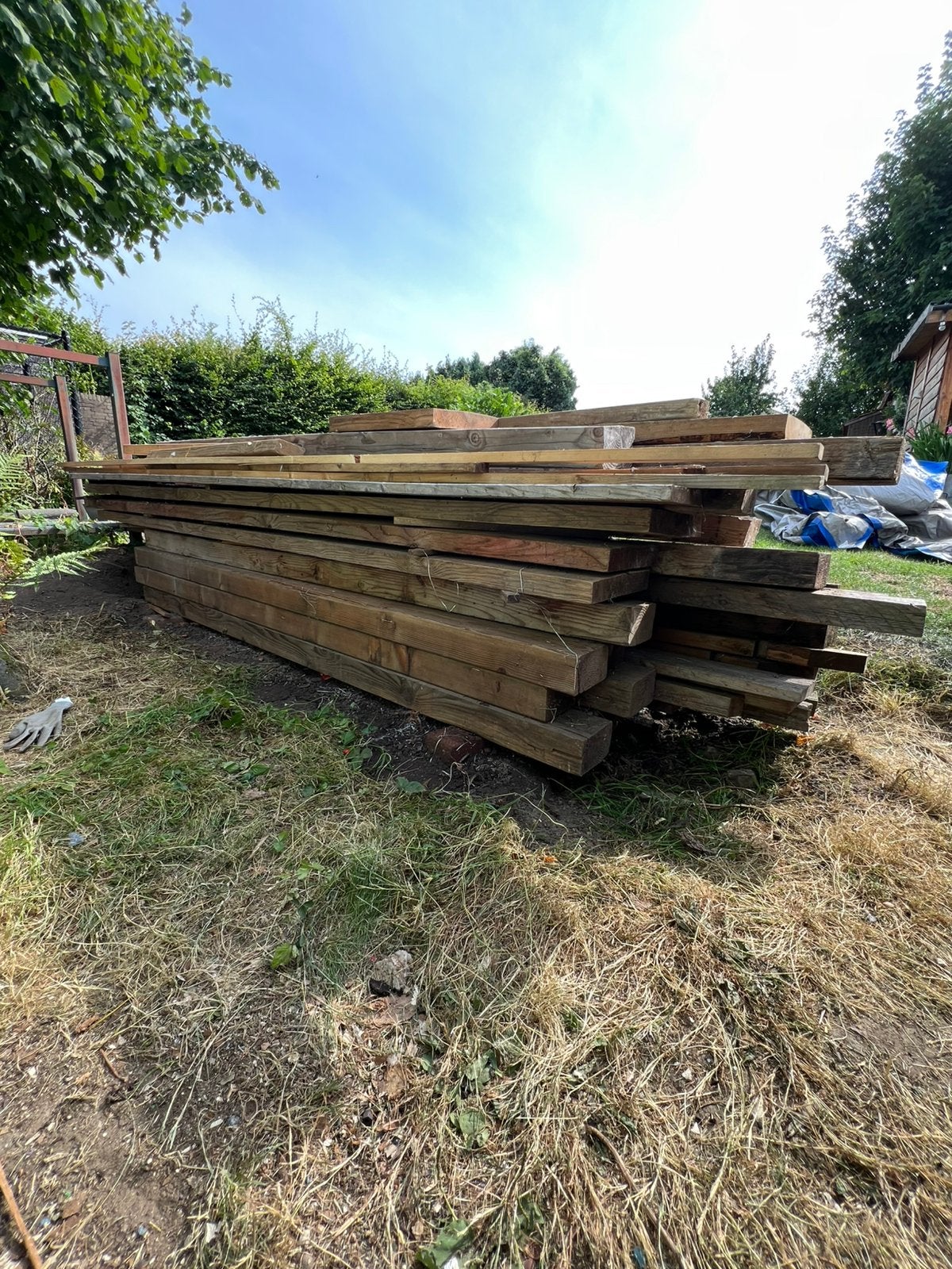 Partij Douglas/tuinhoud - alles in èèn keer afnemen, Tuin en Terras, Ophalen, Zo goed als nieuw, 250 cm of meer, Planken