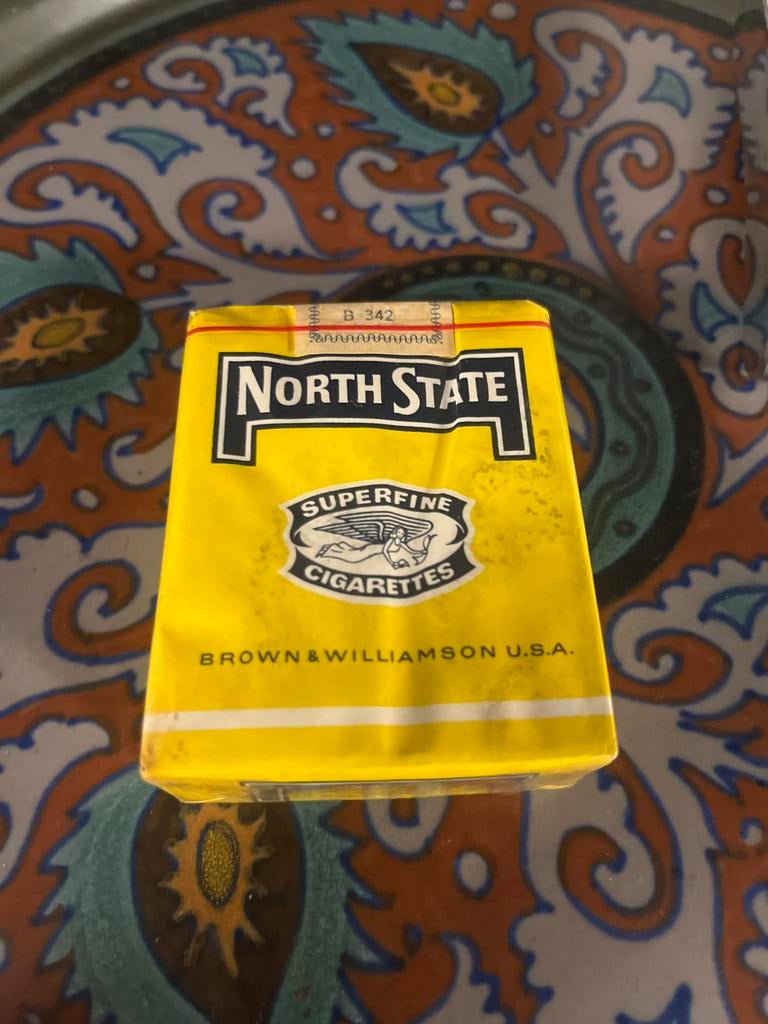 Vintage North State Superfine Sigarettenpakje, Verzamelen, Speelkaarten, Jokers en Kwartetten, Ophalen of Verzenden, Zo goed als nieuw