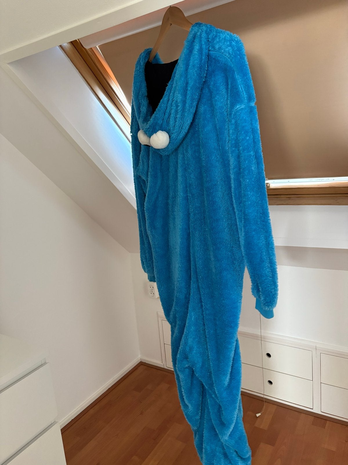 Koekiemonster Onesie - Maat M/L, Carnaval, Zo goed als nieuw, Kleding, Ophalen
