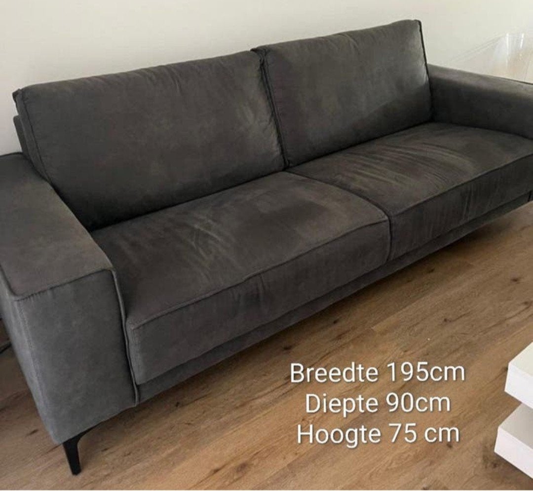 donkerbruine bank, Ophalen, 150 tot 200 cm, Tweepersoons, 75 tot 100 cm