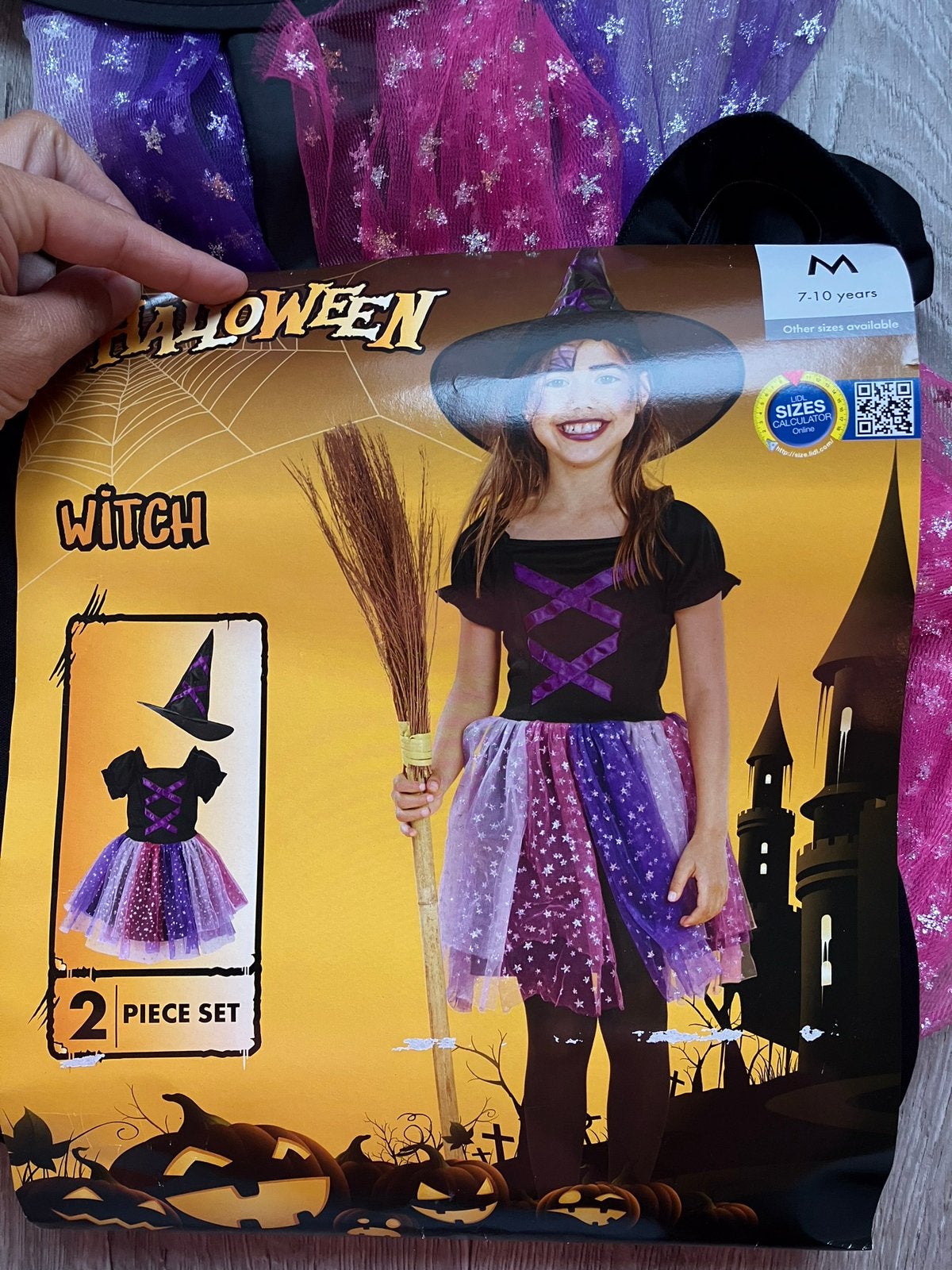 Heksenjurk Halloween met hoed - Maat 140 (7-10 jaar), Ophalen of Verzenden, Zo goed als nieuw, Maat 34 (XS) of kleiner, Carnaval