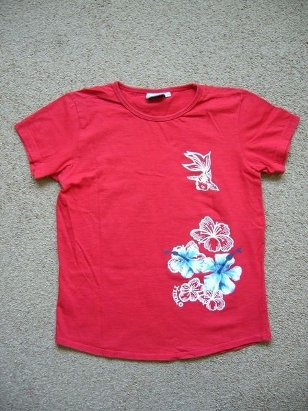 O'Neill rood shirt mt XS - S 1 keer gedragen, Ophalen of Verzenden, Zo goed als nieuw, Korte mouw, Maat 36 (S)