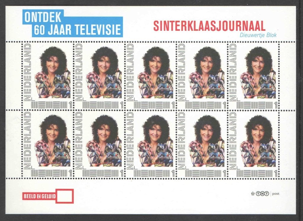 Postzegels Ontdek 60 jaar Televisie: Sinterklaas Journaal, Postzegels en Munten, Postzegels | Nederland, Ophalen of Verzenden