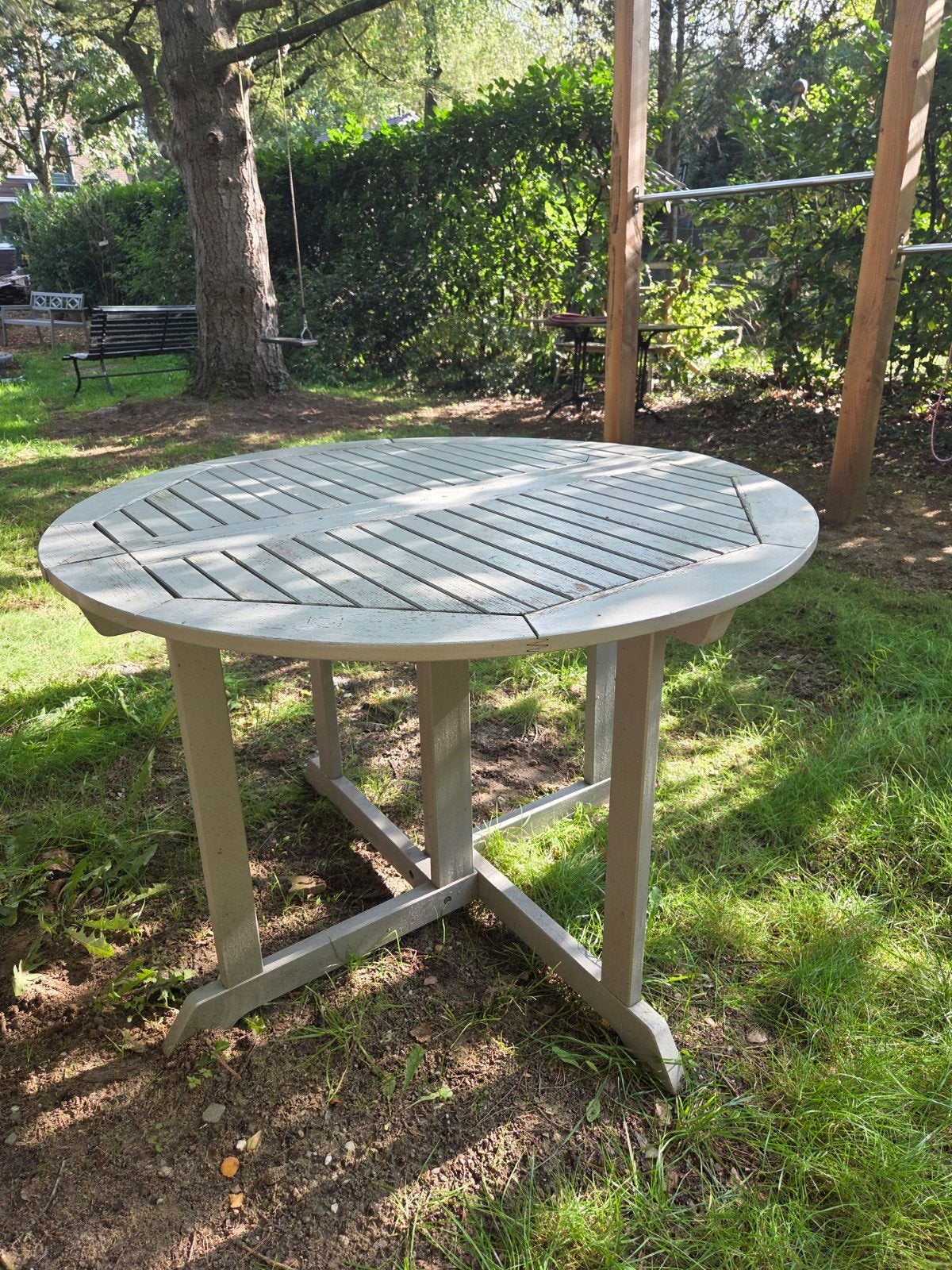 Ronde tuintafel - Ikea Nammaro, Tuin en Terras, Ophalen, Gebruikt, Rond, Hout