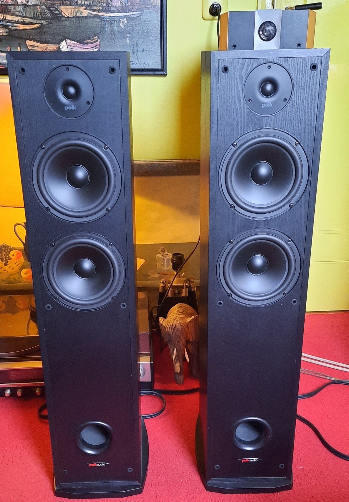 Te koop Polk Audio luidsprekers, Ophalen, 120 watt of meer, Front, Rear of Stereo speakers, Overige merken